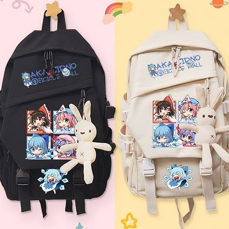 School Backpack Teen - 44×31×13cm Zwart Kaki, Touhou Project, Student