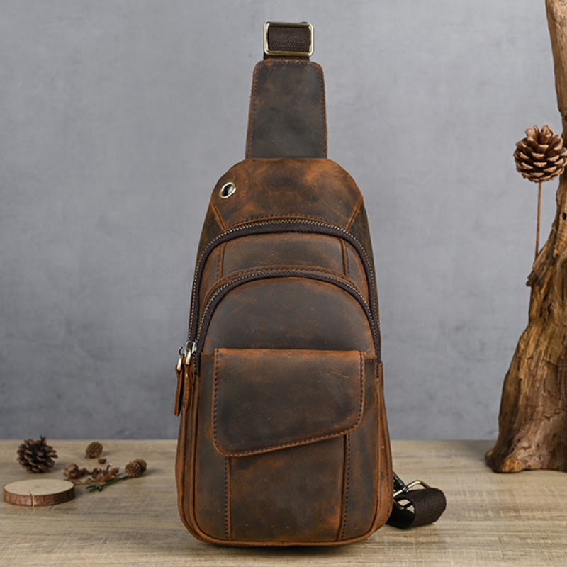 Sling Backpack Shoulder - Designer Luxe Multifunctionele Heren Borsttas Grote