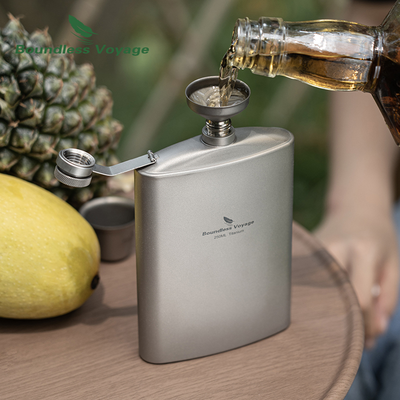 Mini Backpack Purse - Boundless Voyage 250ml Titanium Hip Flask