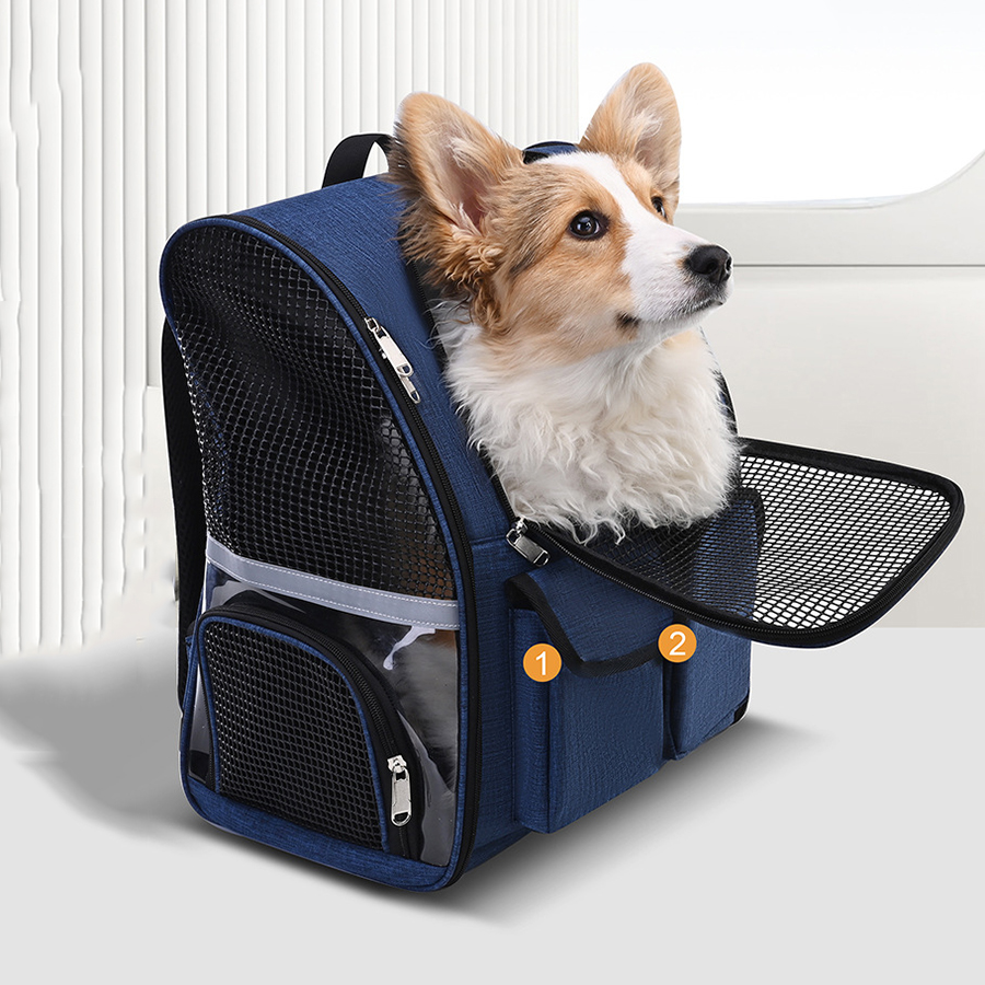 Foldable Backpack Small - Oxford-stof opvouwbare draagtas voor huisdieren, mesh