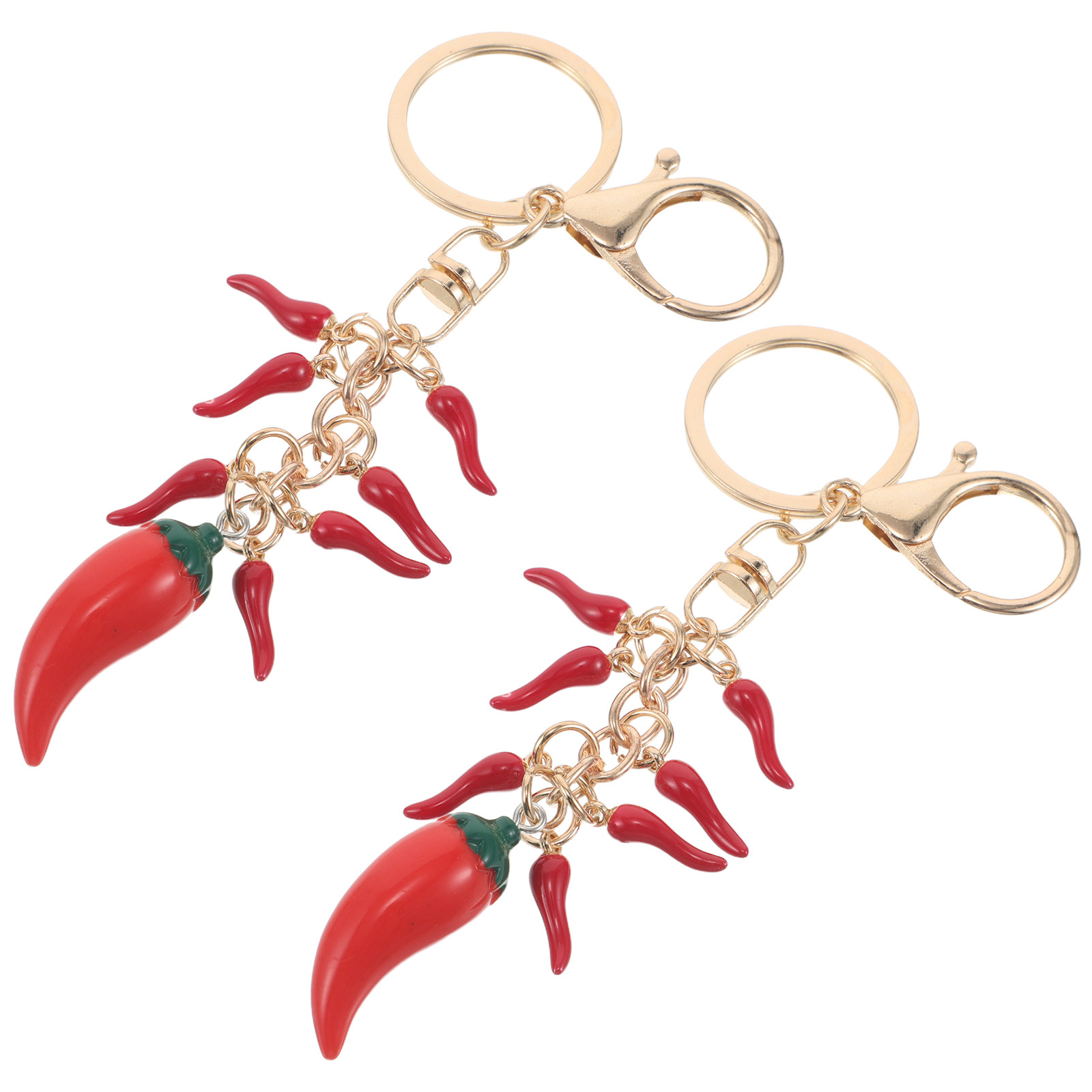Mini Backpack Purse - 2 stuks Kawaii Chili Pepper sleutelhanger