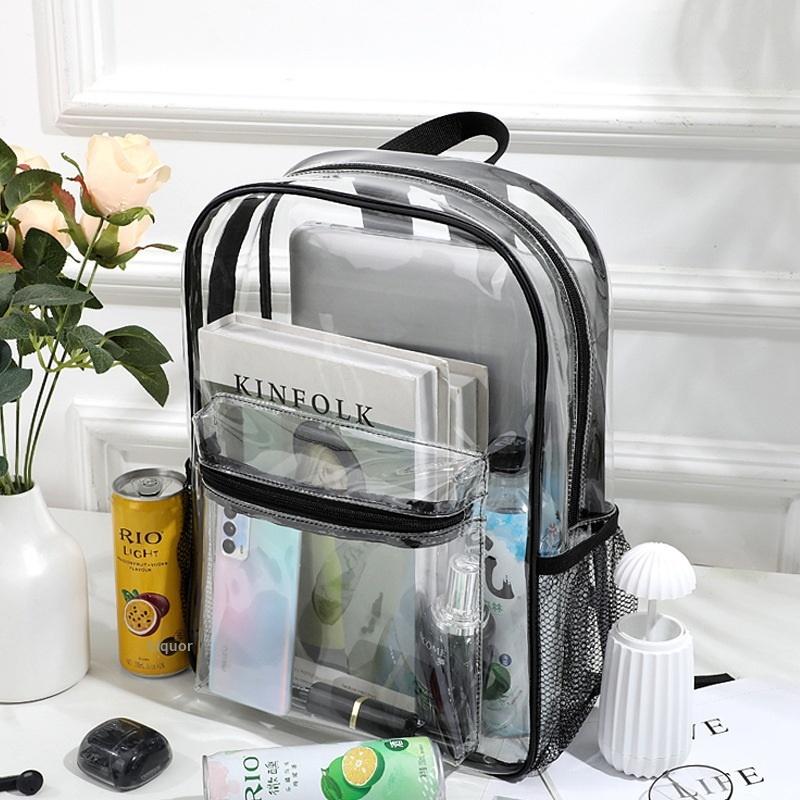 Canvas Backpack Casual - Transparante PVC Outdoor Sport Fitness Knapzak