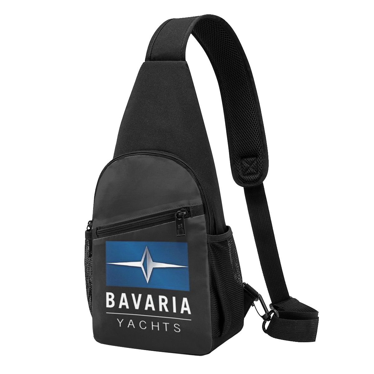 Sling Backpack Shoulder - Bavaria Yachts Blue Silver Logo Borsttas