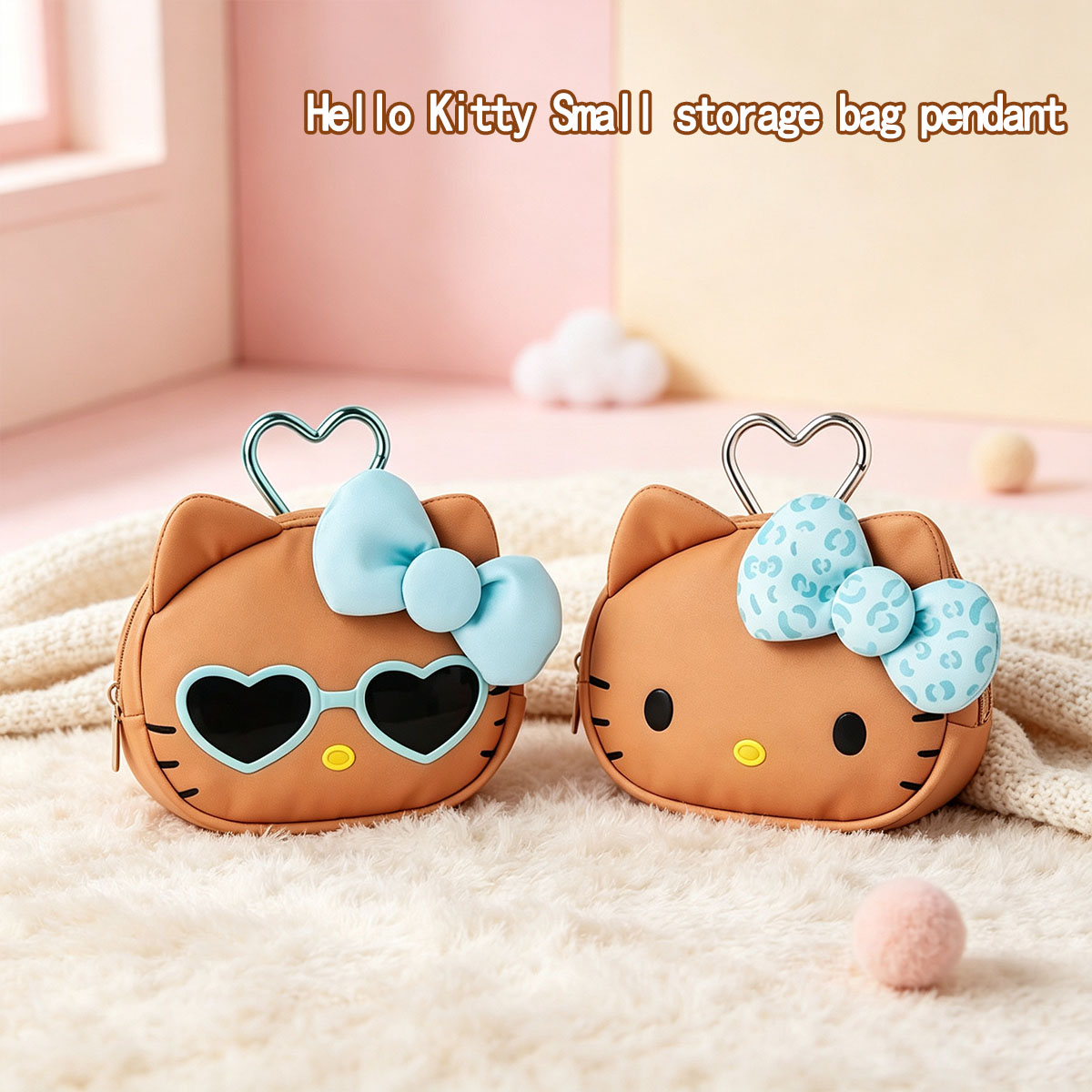 Mini Backpack Purse - Schattig bruin Hello Kitty mini opberg