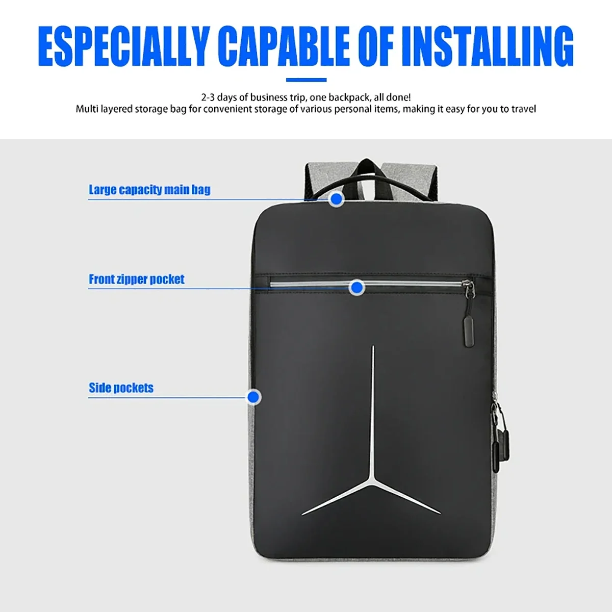 Anti-diefstal USB waterdichte  - Travel Backpack Anti Theft recensie en prijs