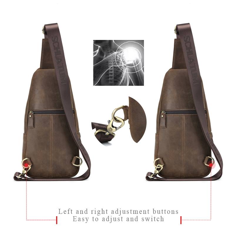 SCHLATUM 100% lederen borsttas - Leather Backpack Vintage recensie en prijs