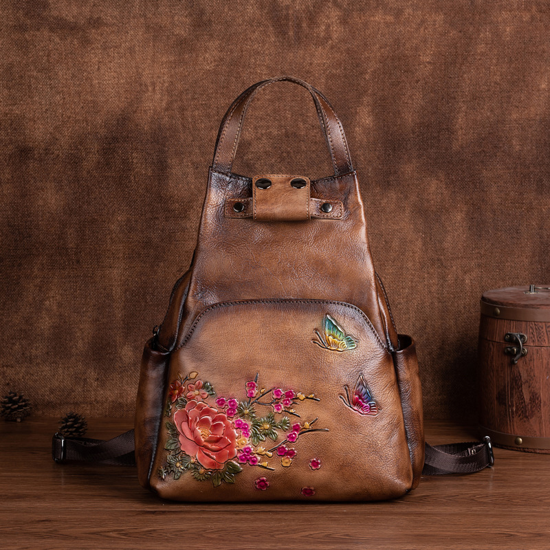 Johnature lederen schoudertas  - Leather Backpack Vintage recensie en prijs