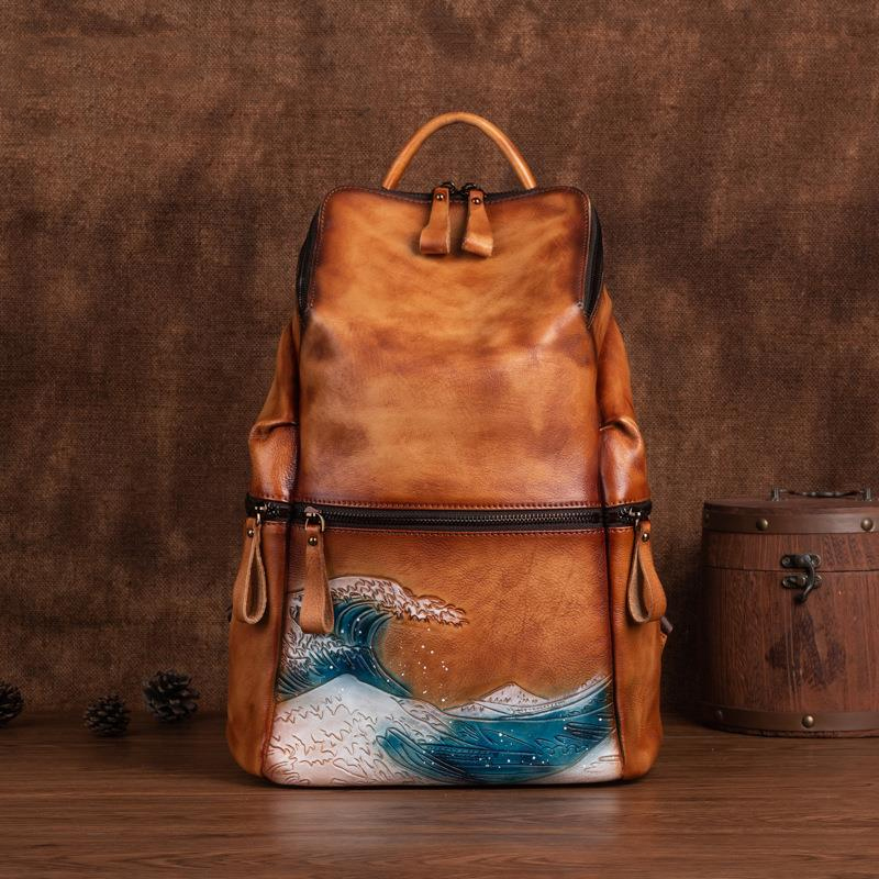 Echt Echt Zachte Lederen Vrouw - Leather Backpack Vintage recensie en prijs