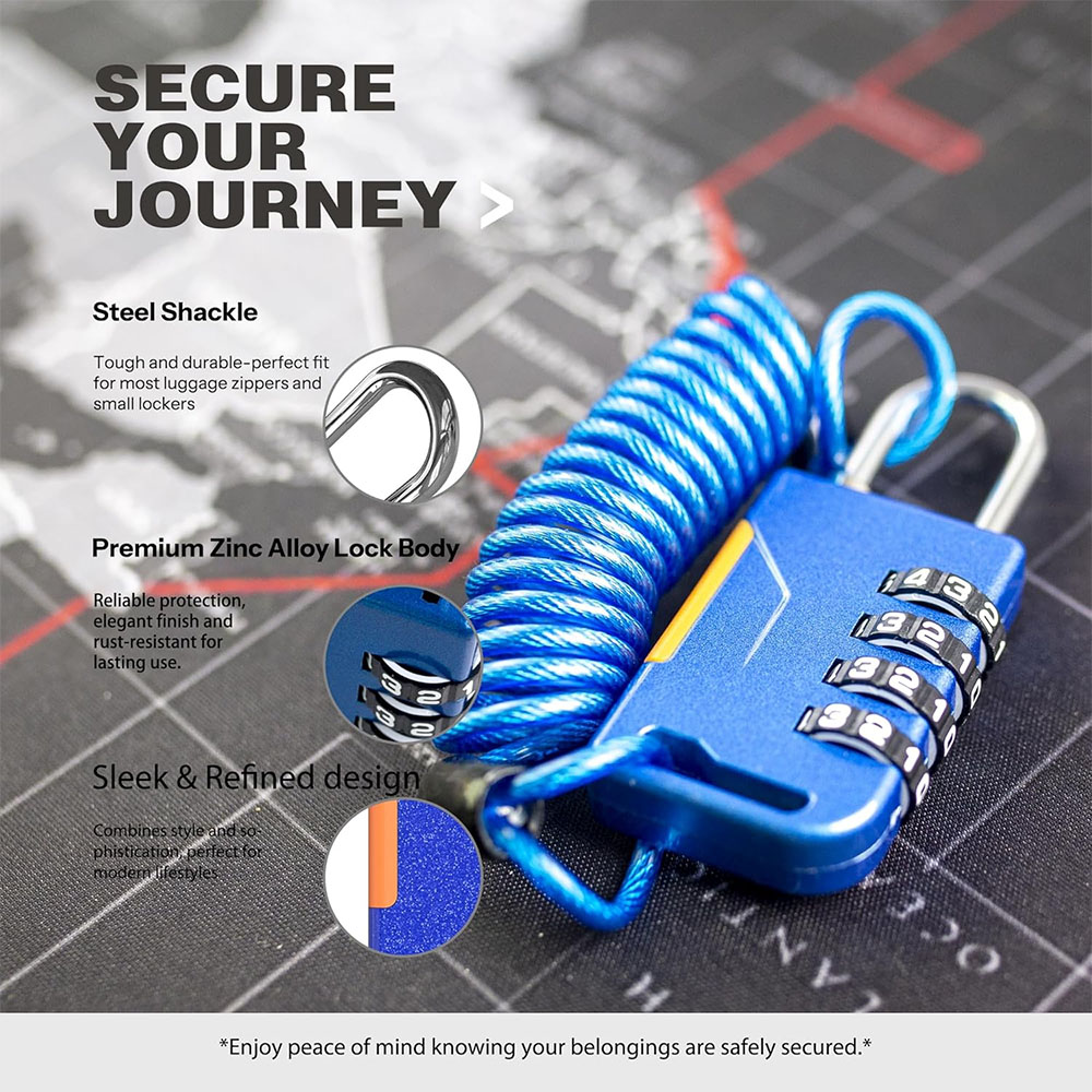 4-cijferig combinatiehangslot  - Travel Backpack Anti Theft recensie en prijs