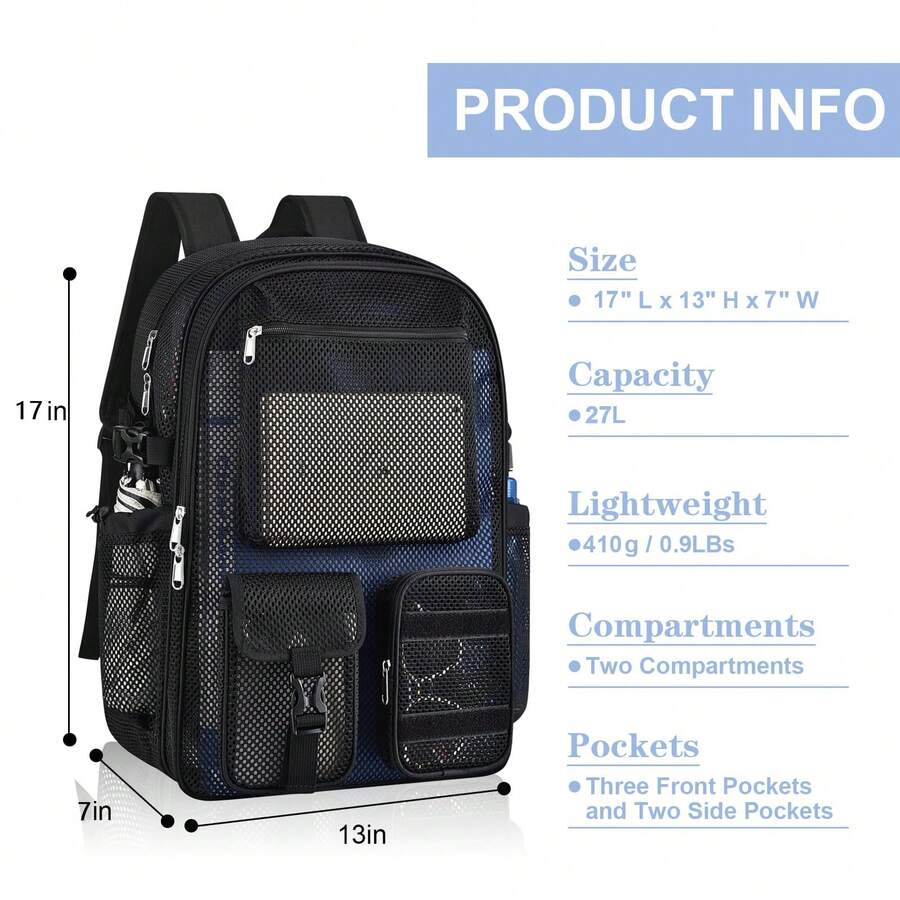 Mesh-rugzak 36L Grote, stevige - Canvas Backpack Casual recensie en prijs