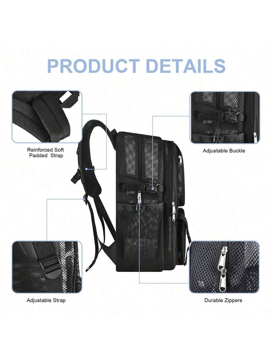 Mesh-rugzak 36L Grote, stevige - Canvas Backpack Casual recensie en prijs