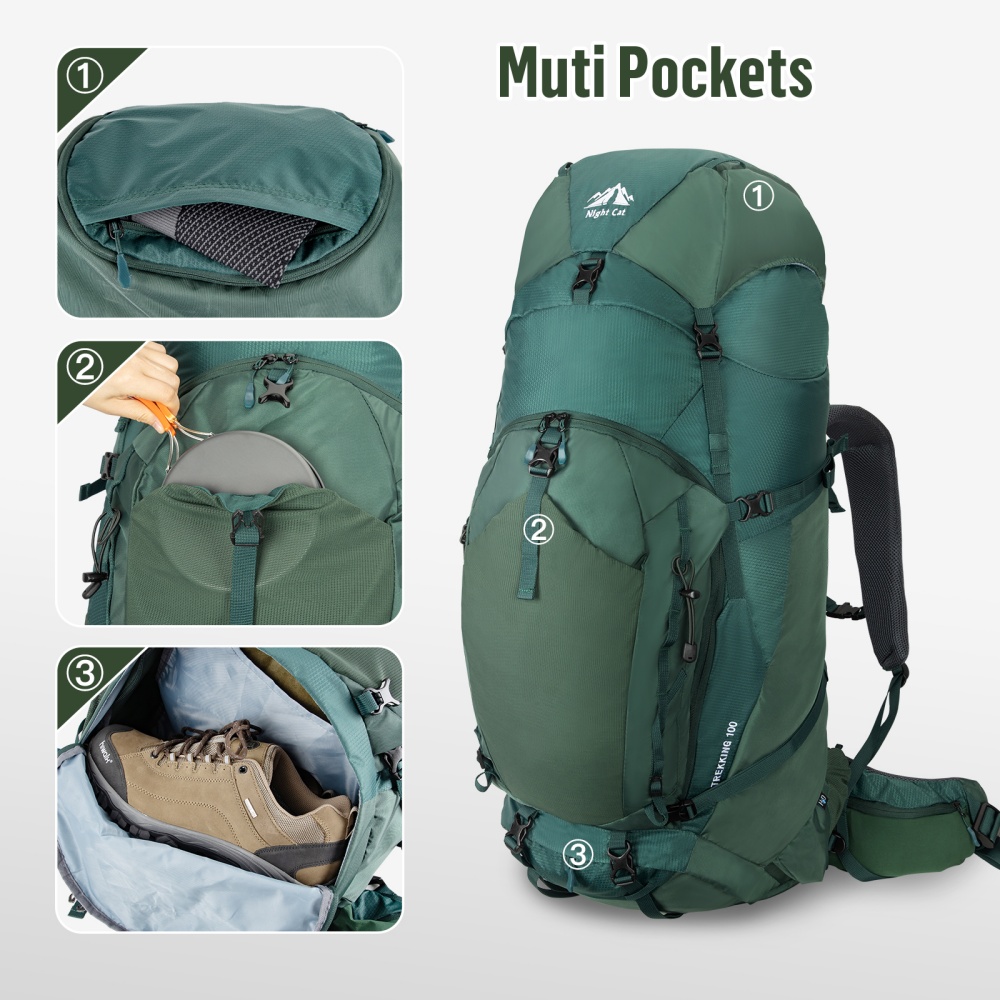 Night Cat Hikingrugzak met int - Rain Cover Backpack recensie en prijs